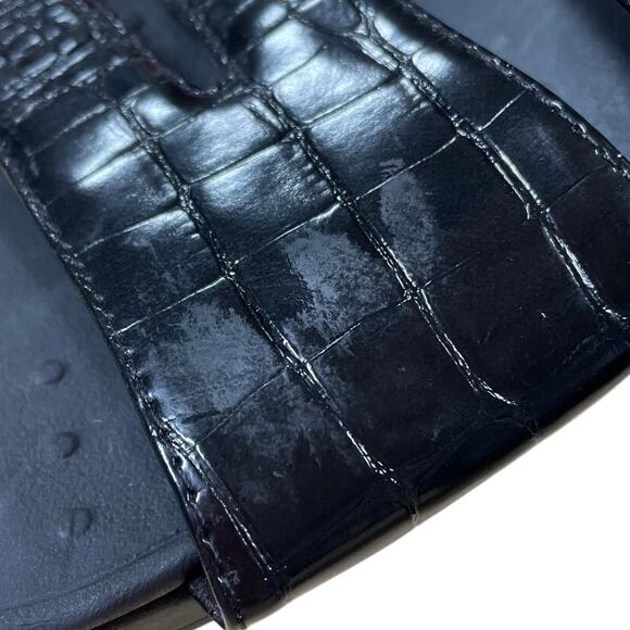 Vionic Roma Women's Sandals Patent Leather Croc Embossed Sz 12 New with Defect - Picture 4 of 7